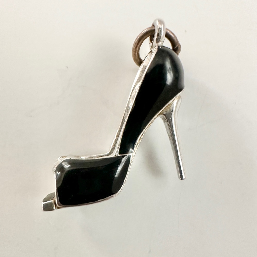 Swarovski Black High Heel Stiletto Charm